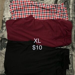 Woman’s  XL leggings Bundle - Red, Black, Checkered